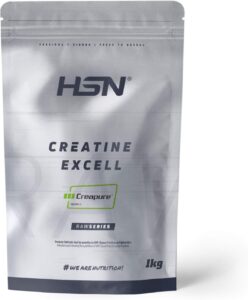 HSN Creatina 100% Creapure® Monohidratada Micronizada em Pó – 1kg. Creatina pura, sem aditivos, com certificação Creapure® para máxima qualidade e absorção. Ideal para atletas e praticantes de musculação.